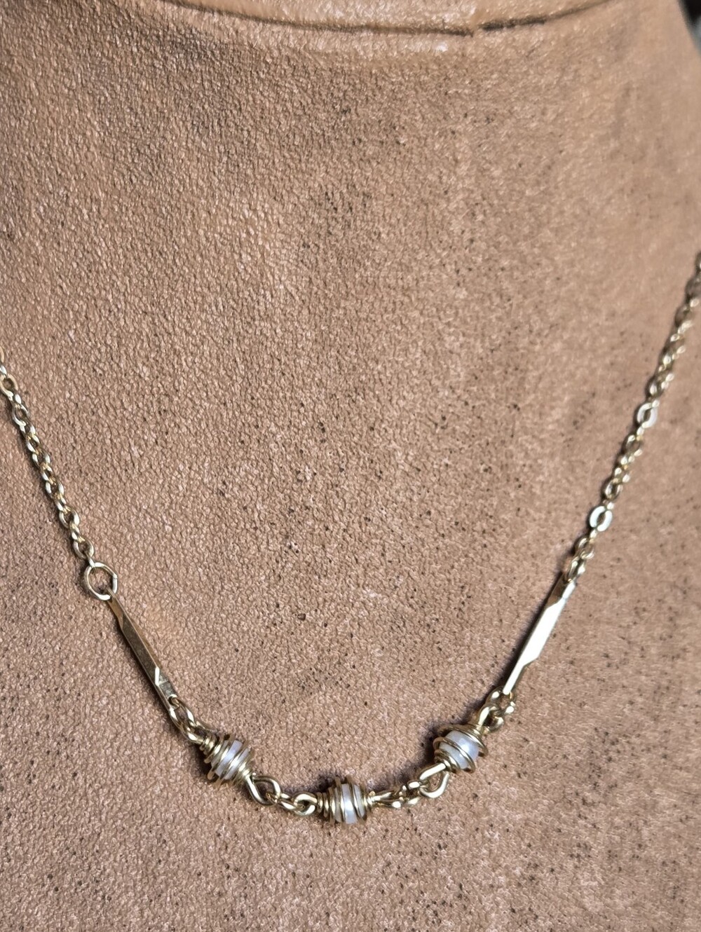 Gold-Tone Beaded Chain Necklace - Women Jewelry